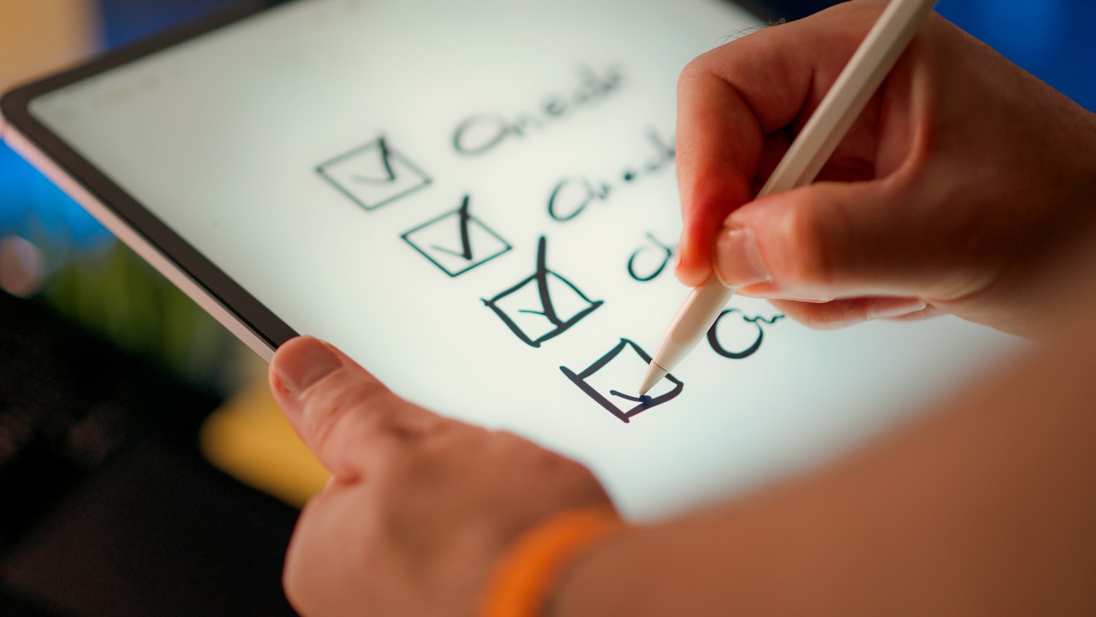 Compliance documents and audit checklist on a desk